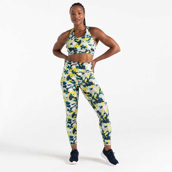 Women's Swift II Sports Bra Moonlight Denim Petal Print