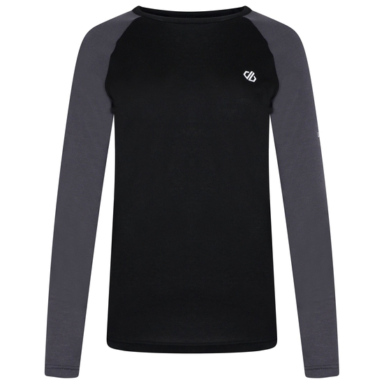 Damen Exchange Baselayer-Shirt Schwarz & Grau