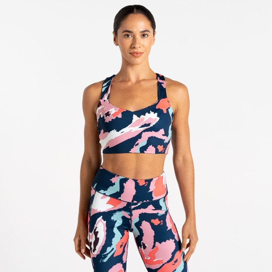 Women's Swift III Sports Bra Marble Swirl Print 