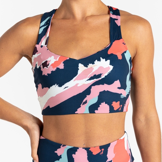 Women's Swift III Sports Bra Marble Swirl Print 