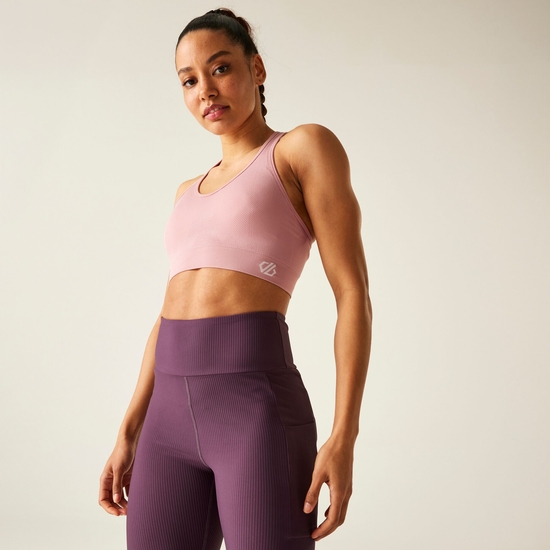Damen React Sport-BH Pink