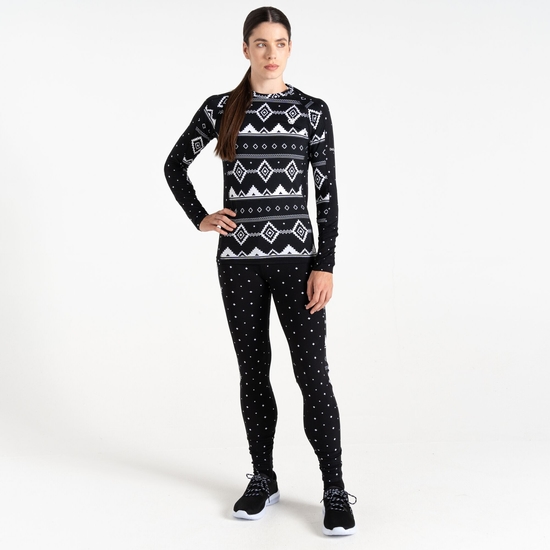 Women's Exchange III Base Layer Set Black Fair Isle