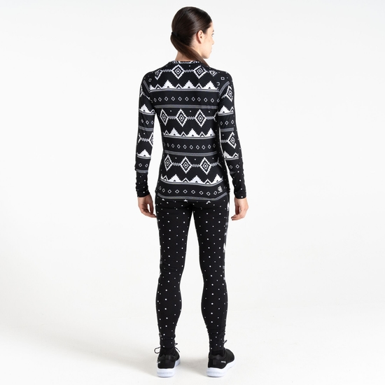 Women's Exchange III Base Layer Set Black Fair Isle