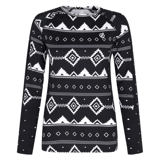 Women's Exchange III Base Layer Set Black Fair Isle