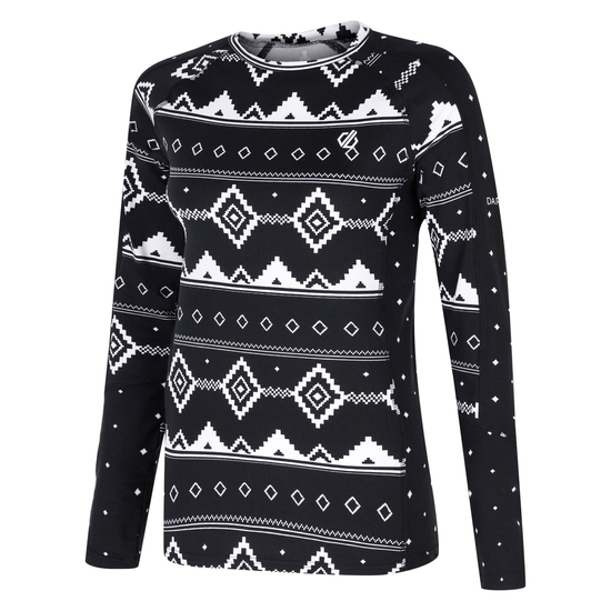 Women's Exchange III Base Layer Set Black Fair Isle