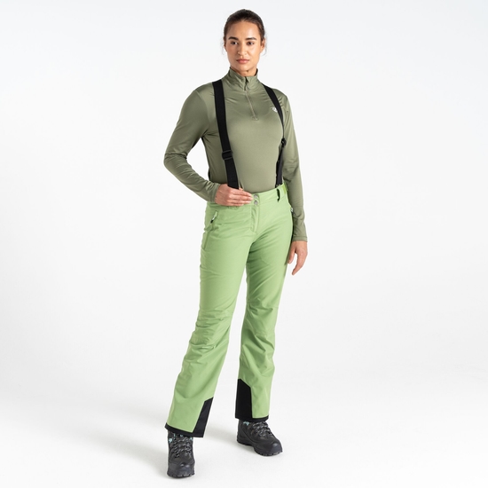 Damen Diminish wasserdichte, isolierte Skihose Salbeigrün
