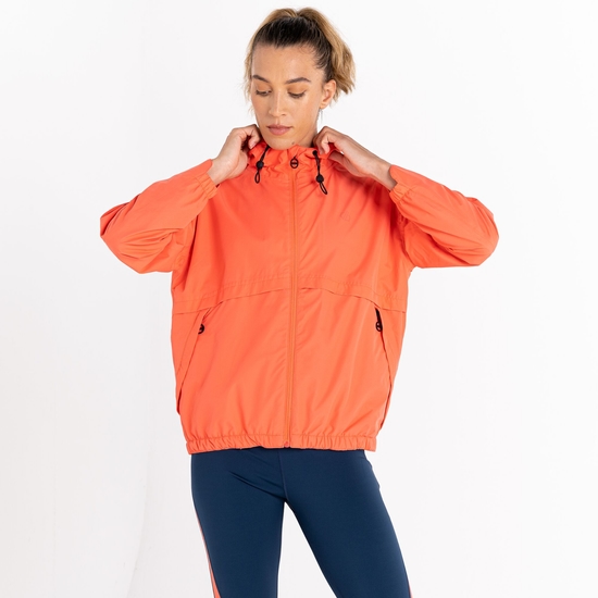 Women s Swift Lightweight Waterproof Jacket Neon Peach