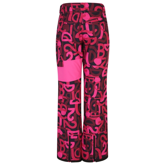 Women's Ice Ski Pant  Pink Graffiti Print 