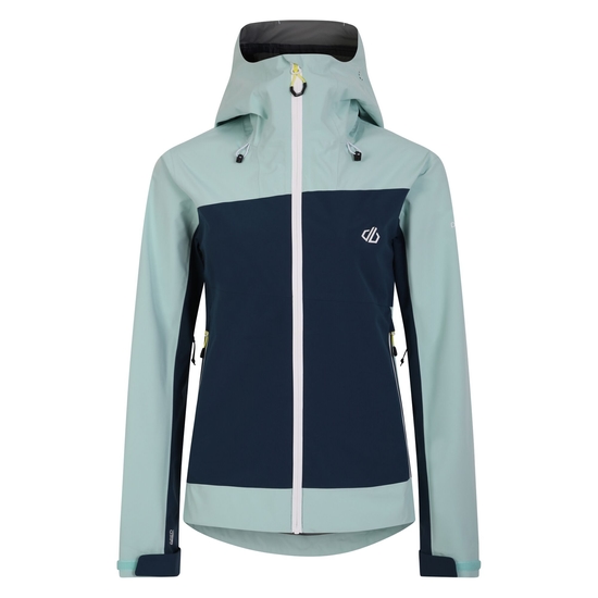 Women's Traversing II Waterproof Jacket Moonlight Denim Mint Green