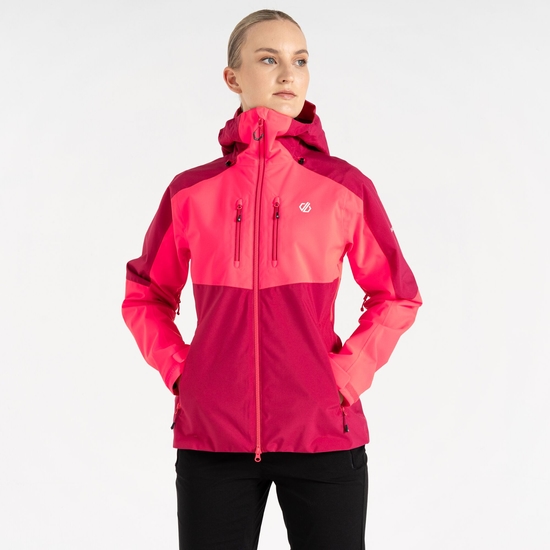 Women's Pitching Waterproof Jacket Berry Neon Pink