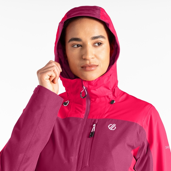 Women's Torrek Mountain Waterproof Jacket  Berry Neon Pink