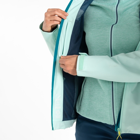 Women's Torrek Mountain Waterproof Jacket  Kayaking Mint Green