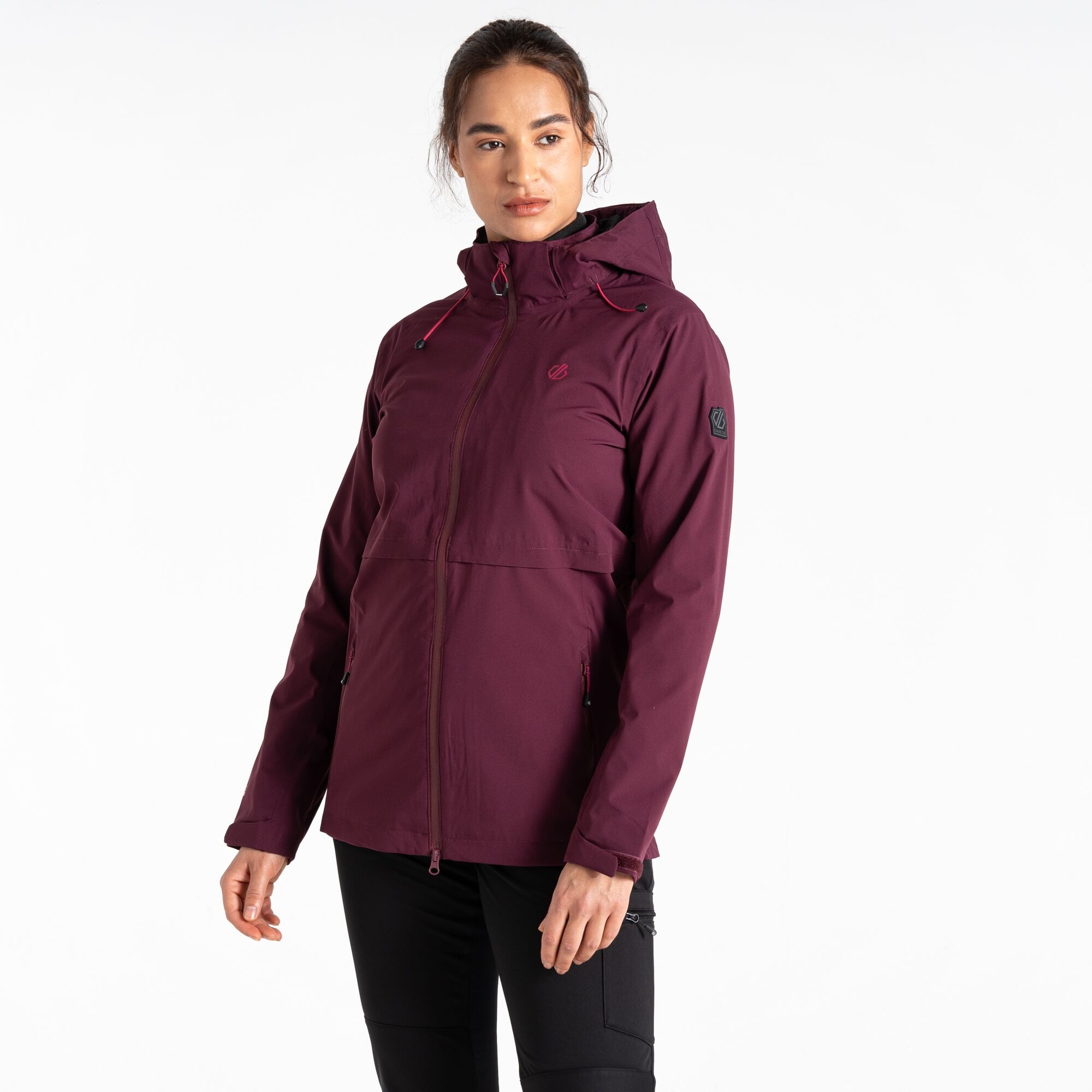 Dare 2b Women's Breathable Switch Up II Waterproof Jacket Fig Purple, Size: 8