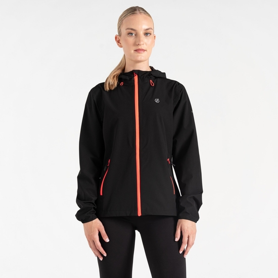Damen Gravitate wasserdichte Jacke Schwarz