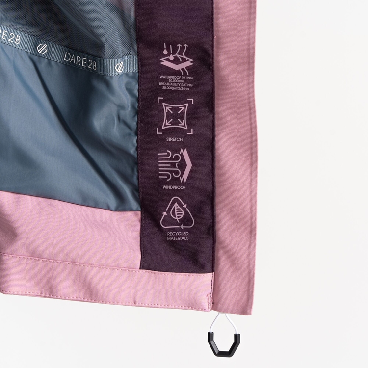 Women's Diverging Waterproof Jacket Lilas Deep Plum