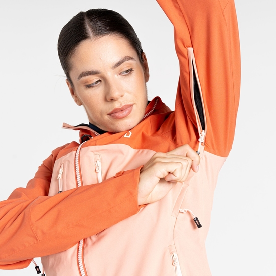 Women's Diverging Waterproof Jacket Burnt Sienna