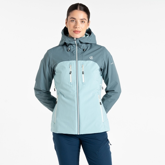 Women's Diverging Waterproof Jacket Element Grey & Aquifer 