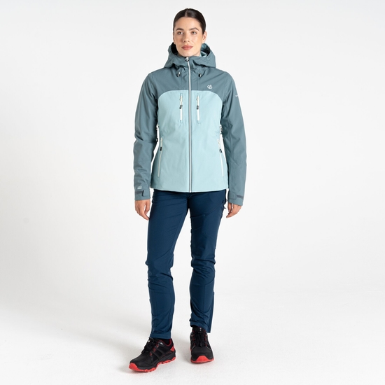 Women's Diverging Waterproof Jacket Element Grey & Aquifer 
