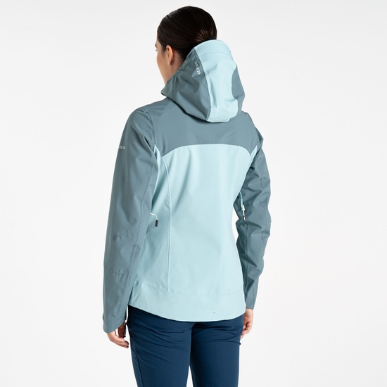 Women's Diverging Waterproof Jacket Element Grey & Aquifer 