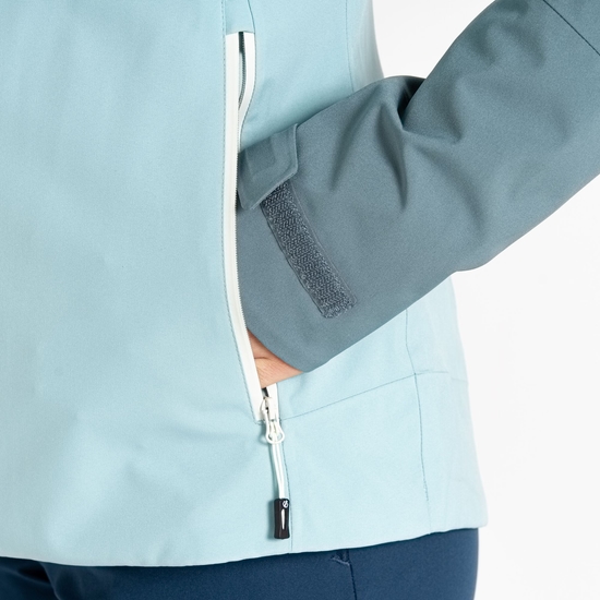 Women's Diverging Waterproof Jacket Element Grey & Aquifer 