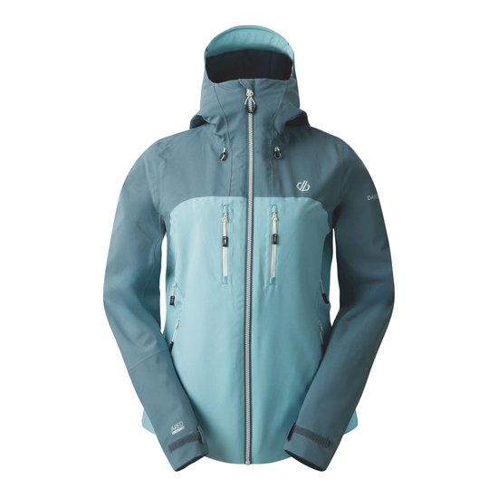 Women's Diverging Waterproof Jacket Element Grey & Aquifer 