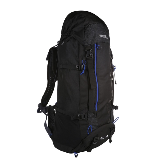 Blackfell III 60 10L Expandable Rucksack Black Surf Spray Regatta IE