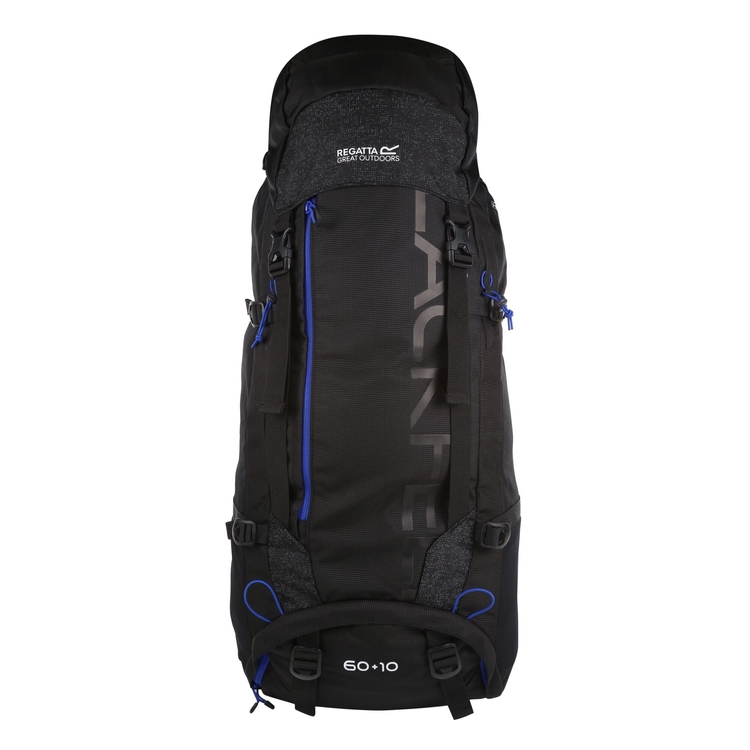 Blackfell III 60 10L erweiterbarer Rucksack Schwarz