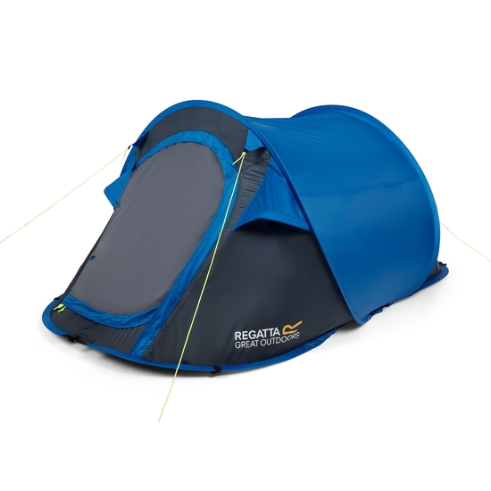 Malawi 2 Man Pop Up Festival Tent - Oxford Blue Seal grey