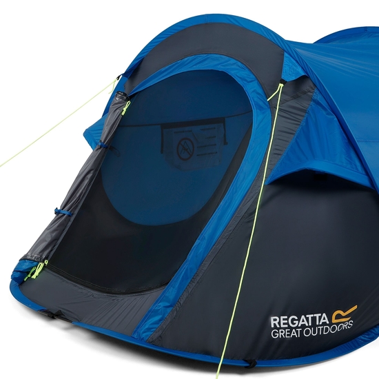 Malawi 2 Man Pop Up Festival Tent Oxford Blue Seal grey