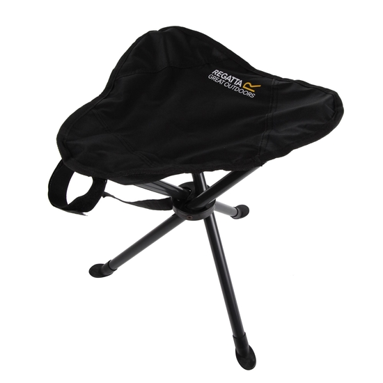 Ternio Tripod Stool Steel Black Regatta ROW