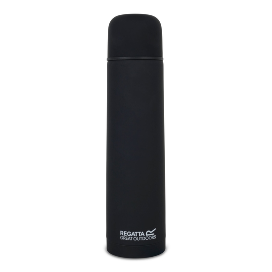 Isolierte Thermosflasche 1 l - Schwarz