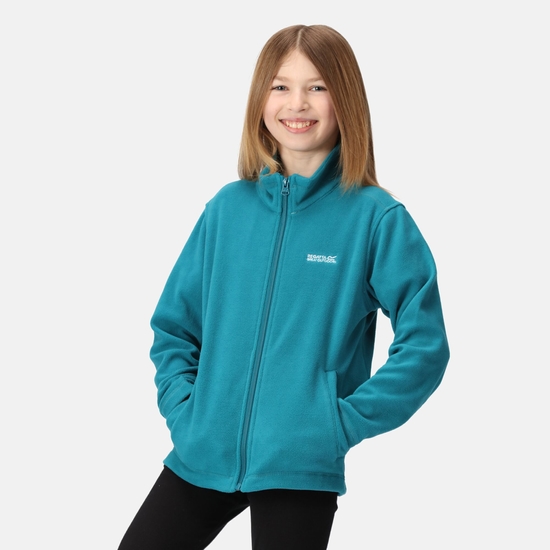 King II leichtes Fleece mit durchgehendem ReiBverschluss fur Kinder Blau Regatta DE