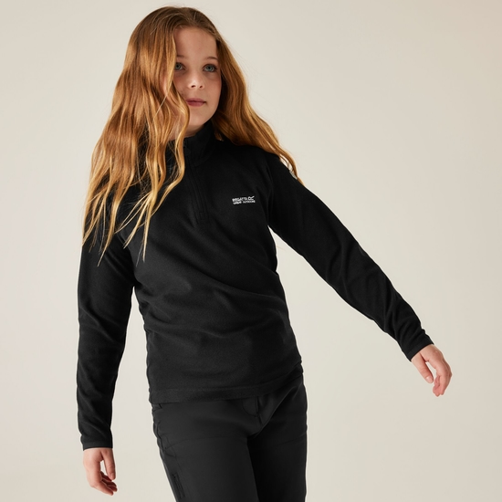 Polar dziecięcy z suwakiem 1/2 Loco Czarny