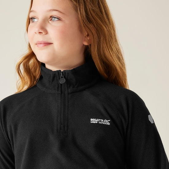 Polar dziecięcy z suwakiem 1/2 Loco Czarny