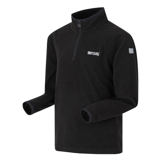 Polar dziecięcy z suwakiem 1/2 Loco Czarny