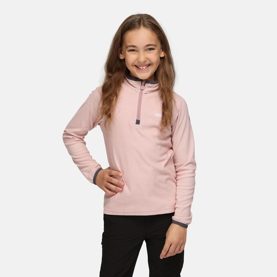 Kids Loco Half Zip Fleece Dusky Rose White Regatta ROW