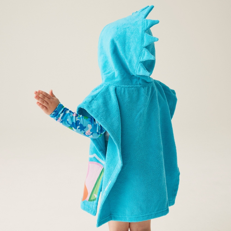 Kids' Peppa Pig Hooded Beach Towel Atoll Blue Regatta ROW