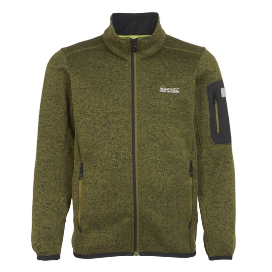 Kids' Newhill Full Zip Fleece Nephrite Green Black