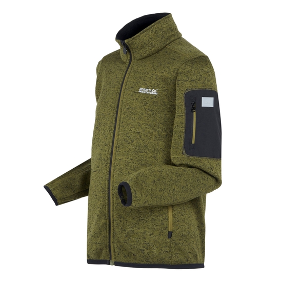 Kids' Newhill Full Zip Fleece Nephrite Green Black