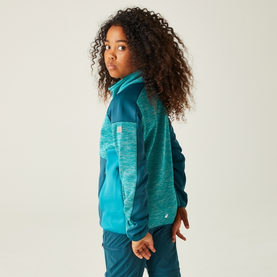 Junior Highton III Fleece mit durchgehendem Reißverschluss für Kinder Blau