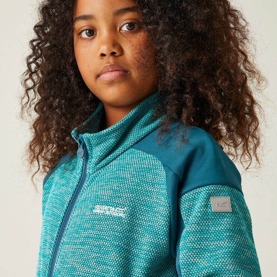 Junior Highton III Fleece mit durchgehendem Reißverschluss für Kinder Blau