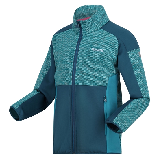 Junior Highton III Fleece mit durchgehendem Reißverschluss für Kinder Blau