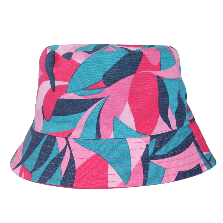 Kids' Flip Bucket Hat - Black Camo Persimmon