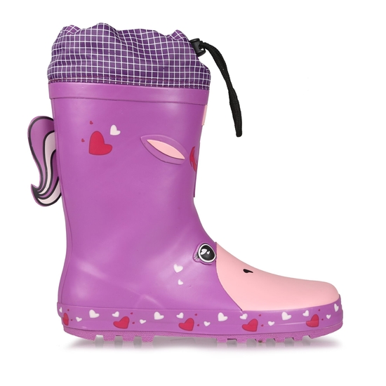 Kids Mudplay Animal Wellies Unicorn Radiant Orchid Regatta ROW