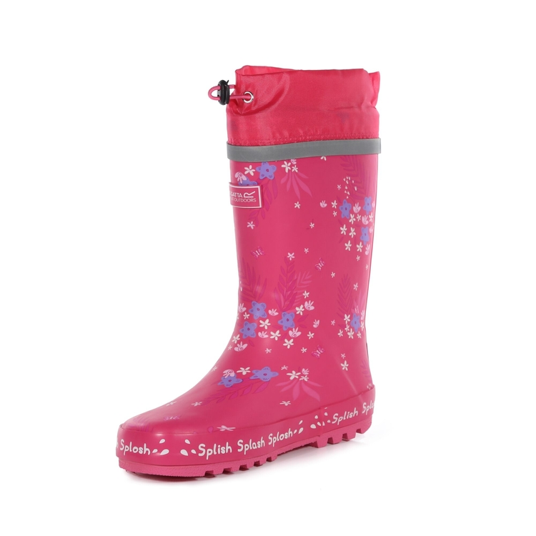 Kids' Peppa Pig Splash Wellies Pink Fusion Tropical Regatta UK