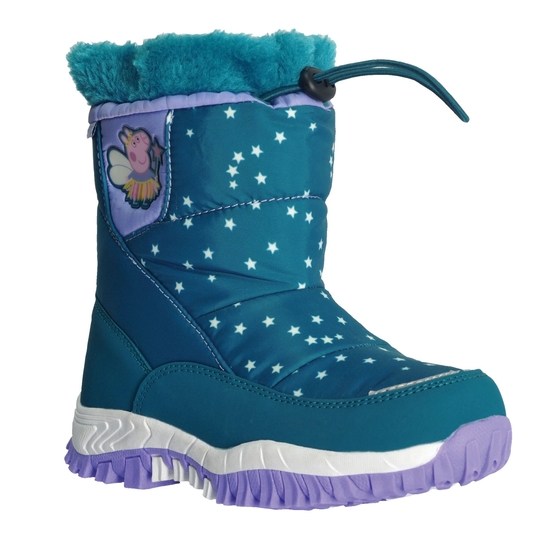 Peppa Pig Waterproof Cosy Winter Boots Gulfstream Lilac Bloom Regatta ROW