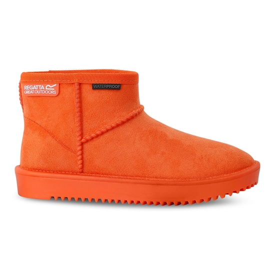 Kids Risely Waterproof Fur Lined Boots Orange