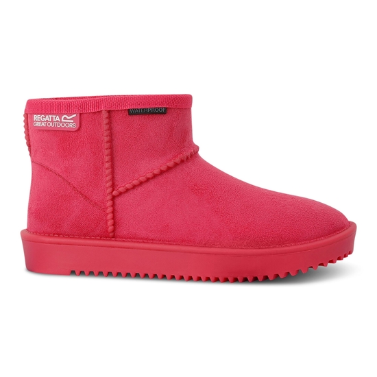 Kids Risely Waterproof Fur Lined Boots Pink Potion