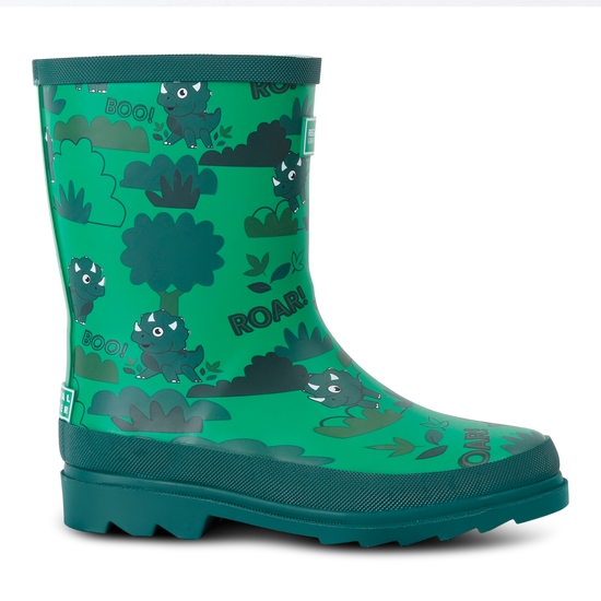 Bottes Caoutchouc Enfant Vert – Pointure 24/25 Unisexe Doublées Boots
