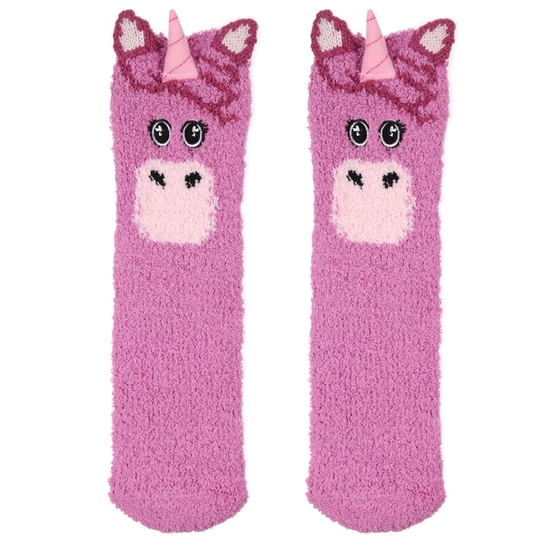 Kids Mudplay Cosy Sock Radiant Orchid Unicorn